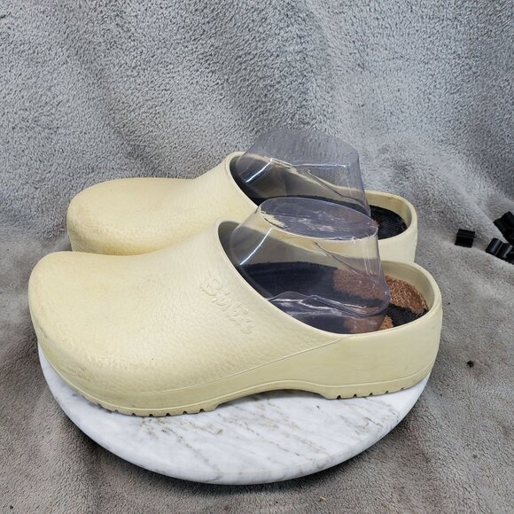Birkenstock Shoes Mens 7 Womens 9 Yellow Synthetic Super Birki's Clogs *Read* - Picture 1 of 13